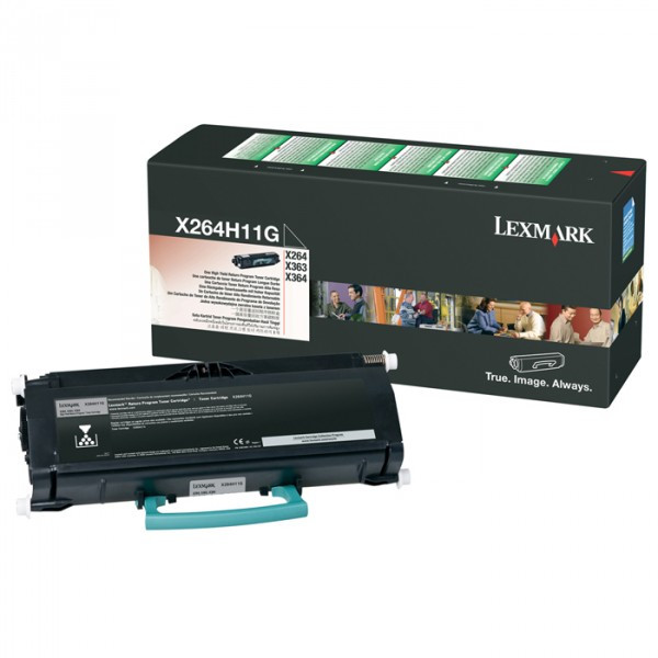 Lexmark X264H11G toner zwart hoge capaciteit (origineel) X264H11G 037060 - 1