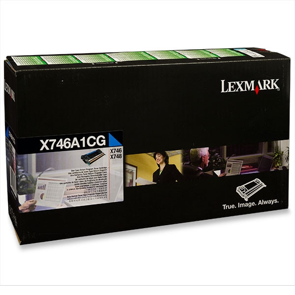 Lexmark X746A1CG toner cyaan (origineel) X746A1CG 037222 - 1