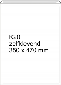 Luchtkussen envelop wit 350 x 470 mm - K20 zelfklevend (50 stuks) 306620 209164