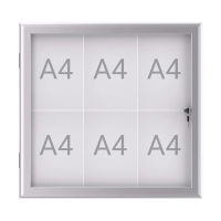 Maul MAULexcite buiten-/binnenvitrine 6 x A4 aluminium 6653608 402389