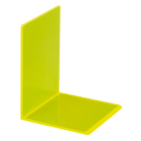 Maul acryl boekensteunen neongeel transparant 13 x 10 x 10 cm (2 stuks) 3513611 402339