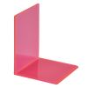 Maul acryl boekensteunen neonroze transparant 13 x 10 x 10 cm (2 stuks) 3513621 402340 - 1