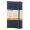 Moleskine pocket notitieboek gelijnd hard cover blauw