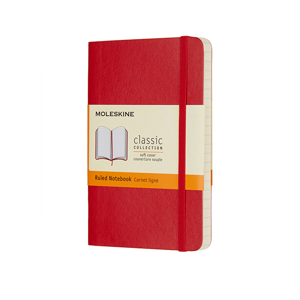 Moleskine pocket notitieboek gelijnd soft cover rood IMQP611F2 313070 - 1