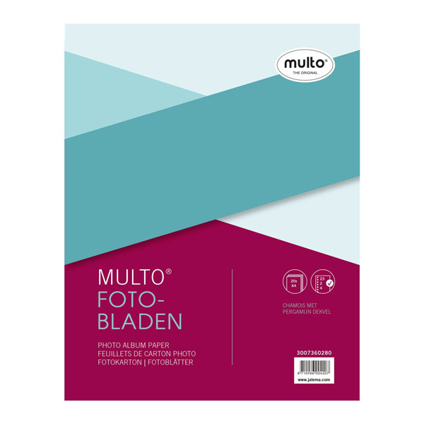 Multo fotobladen chamois A4 20 vellen (23 gaten) 3007360280 205695 - 1