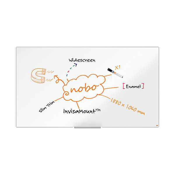 Nobo Impression Pro Widescreen whiteboard magnetisch emaille 188 x 106 cm 1915252 247405 - 5