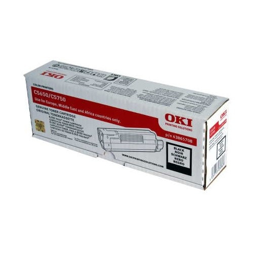 OKI 43865708 toner zwart (origineel) 43865708 035968 - 1