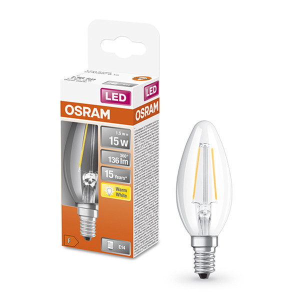 Osram E14 filament led-lamp kaars helder 1.5W (15W)  LOS00142 - 1