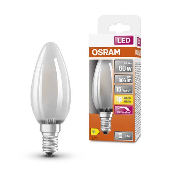 Osram E14 led-lamp kaars mat dimbaar 5.5W (60W)  LOS00140 - 1