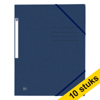 Aanbieding: 10x Oxford Top File+ elastomap karton donkerblauw A4