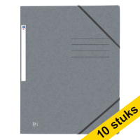 Aanbieding: 10x Oxford Top File+ elastomap karton grijs A4