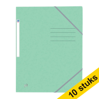 Aanbieding: 10x Oxford Top File+ elastomap karton pastelgroen A4