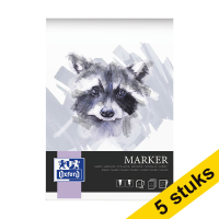 Aanbieding: 5x Oxford Marker tekenblok A4 180 g/m² (15 vellen)