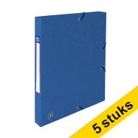 Aanbieding: 5x Oxford elastobox Top File+ blauw 25 mm (200 vellen)