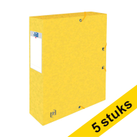 Aanbieding: 5x Oxford elastobox Top File+ geel 60 mm (400 vellen)