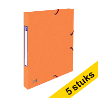 Aanbieding: 5x Oxford elastobox Top File+ oranje 25 mm (200 vellen)