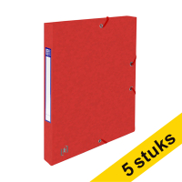 Aanbieding: 5x Oxford elastobox Top File+ rood 25 mm (200 vellen)
