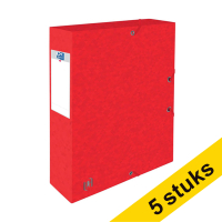 Aanbieding: 5x Oxford elastobox Top File+ rood 60 mm (400 vellen)