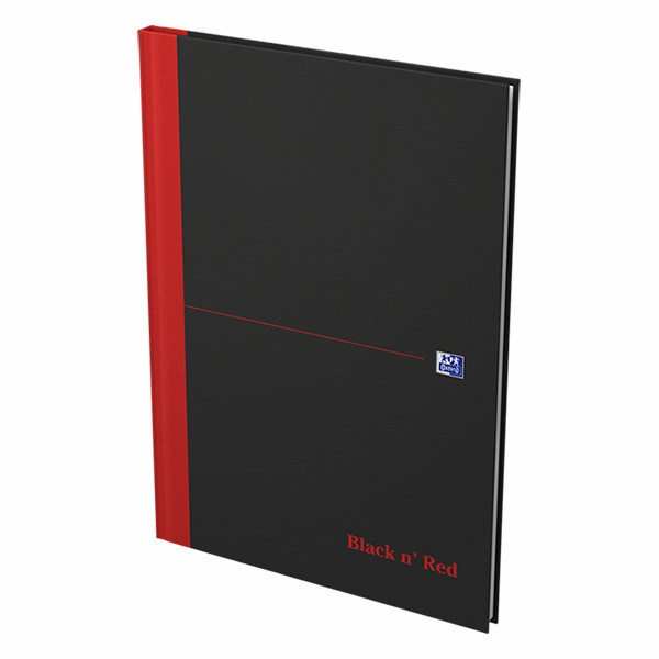 Oxford Black n' Red geruit A4 gebonden notitieboek 96 vellen 400047607 260009 - 2