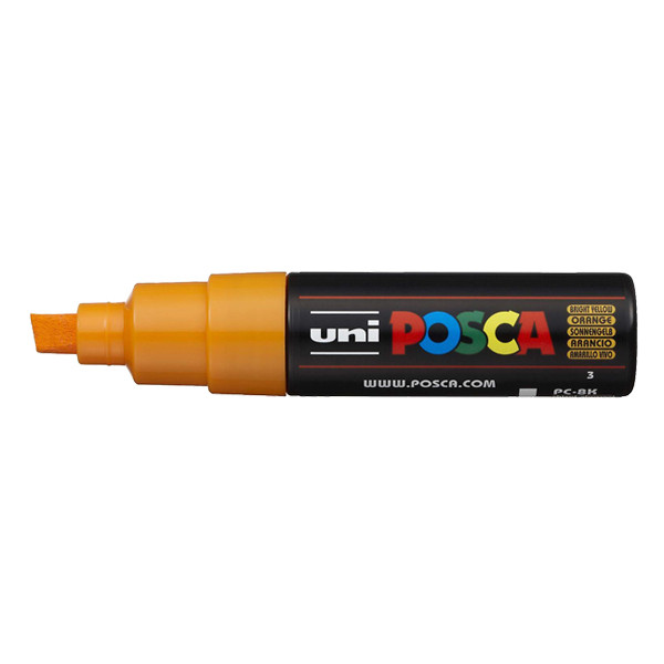 POSCA PC-8K verfmarker fel oranje (8 mm schuin) PC8KO 424210 - 1