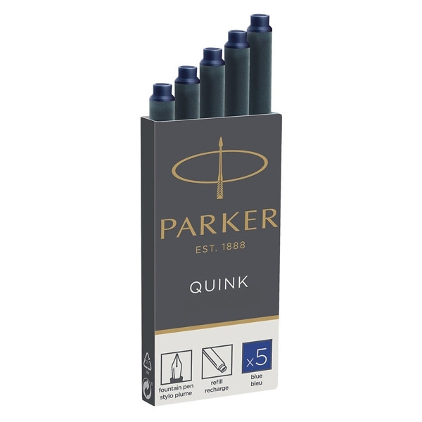 Parker 1950384 Quink inktpatroon blauw (5 stuks) 1950384 S0116240 214008 - 1