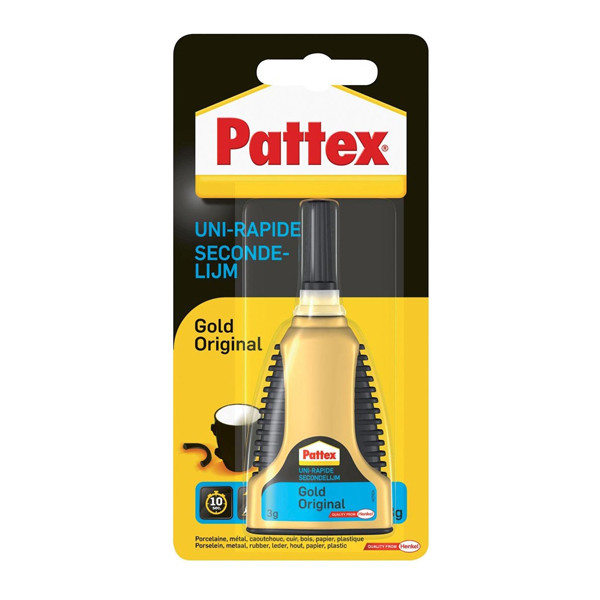 Voorkomen Storing residentie Pattex Gold secondelijm original tube (3 gram) Pattex 123inkt.be