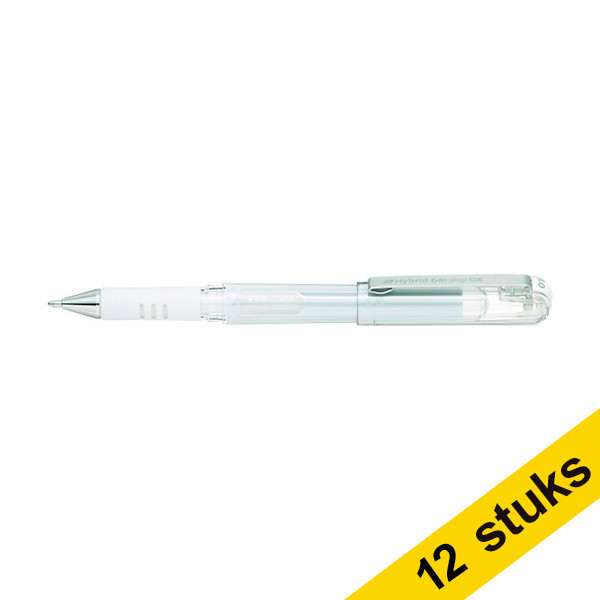 Pentel Aanbieding: 12x Pentel K230M gelpen wit  210186 - 1