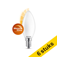 Aanbieding: 6x Philips E14 ledlamp kaars WarmGlow mat dimbaar 3.4W (40W)