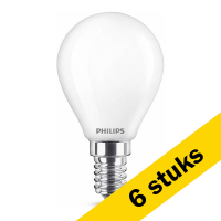 Aanbieding: 6x Philips E14 ledlamp kogel mat warm wit 4.3W (40W)