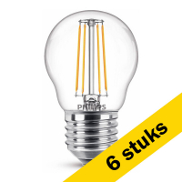 Aanbieding: 6x Philips E27 filament ledlamp kogel warm wit 4.3W (40W)