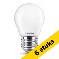 Aanbieding: 6x Philips E27 ledlamp kogel mat warm wit 4.3W (40W)