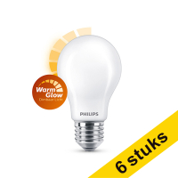 Aanbieding: 6x Philips E27 ledlamp peer WarmGlow mat dimbaar 10.5W (100W)