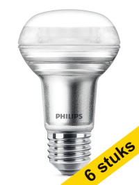 Aanbieding: 6x Philips E27 ledlamp reflector R63 2700K 3W (40W)