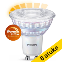 Aanbieding: 6x Philips GU10 LED spot WarmGlow 3.8W (50W)