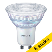 Aanbieding: 6x Philips GU10 led-spot Classic glas dimbaar 4W (50W)