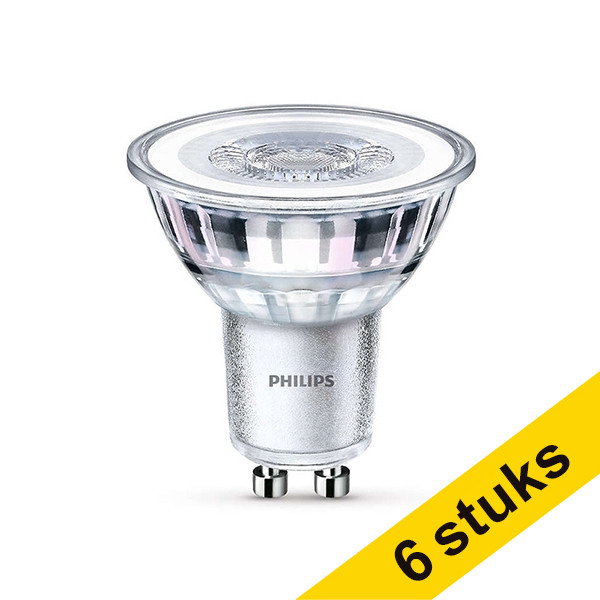 Philips Aanbieding: 6x Philips GU10 ledspot Classic glas 4.6W (50W)  LPH00333 - 1