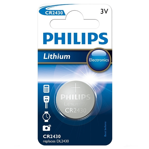 CR2430 Lithium knoopcel batterij 1 Philips 123inkt.be
