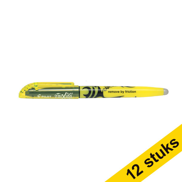 Pilot Aanbieding: 12x Pilot Frixion fluostift geel  240084 - 1