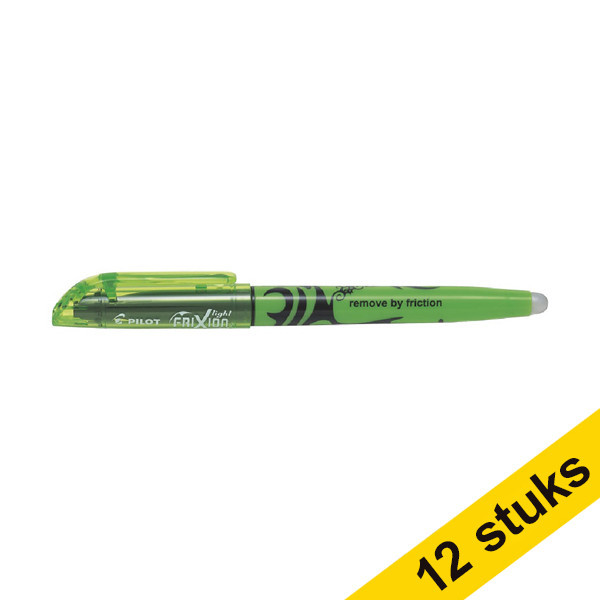 Pilot Aanbieding: 12x Pilot Frixion fluostift groen  240085 - 1