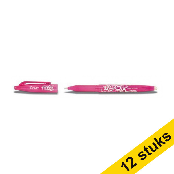 Pilot Aanbieding: 12x Pilot balpen Frixion roze  240073 - 1