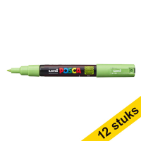 Aanbieding: 12x POSCA PC-1MC verfmarker appelgroen (0,7 - 1 mm kegelpunt)