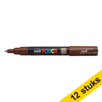 Aanbieding: 12x POSCA PC-1MC verfmarker kastanjebruin (0,7 - 1 mm kegelpunt)