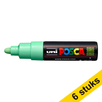 Aanbieding: 6x POSCA PC-7M verfmarker lichtgroen (4,5 - 5,5 mm rond)