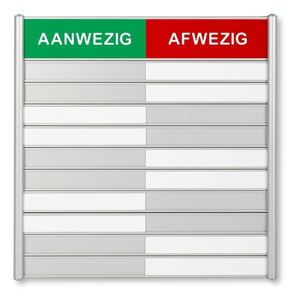 Posta Picto schuifbord aanwezig/afwezig (10 plaatjes) 39212 400701 - 1