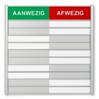 Posta Picto schuifbord aanwezig/afwezig (10 plaatjes) 39212 400701