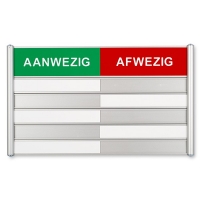 Posta Picto schuifbord aanwezig/afwezig (5 plaatjes) 39211 400700