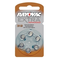 Rayovac extra advanced 312 gehoorapparaat batterij 6 stuks (bruin) PR41 204802