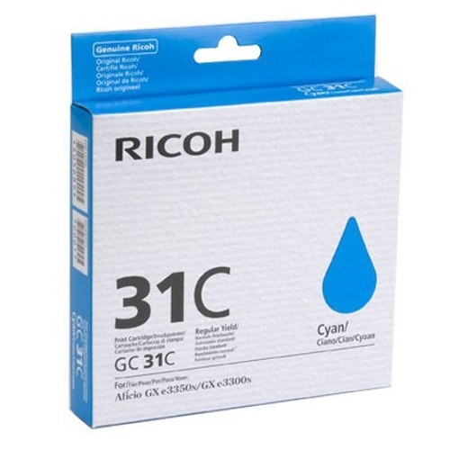Ricoh GC-31C gel inktcartridge cyaan (origineel) 405689 073946 - 1
