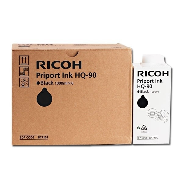 Ricoh HQ90L (817161) 6-pack zwart (origineel) 817161 073652 - 1