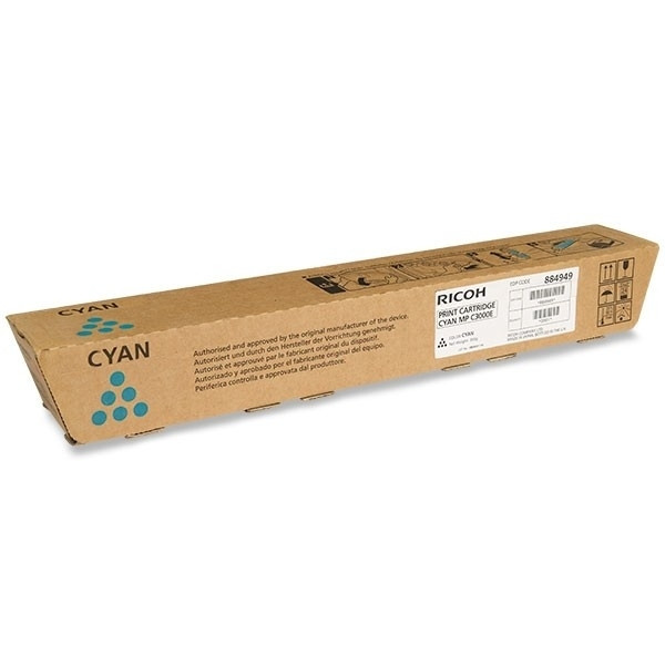 Ricoh MP C3000E toner cyaan (origineel) 842033 888643 901151 - 1